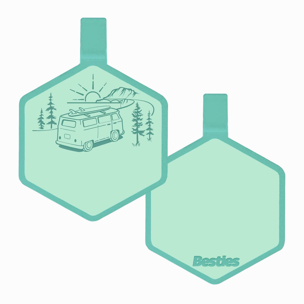 Besties Pets - Road Trippin’ Silicone ID Tag - Dog.Dog.Cat.
