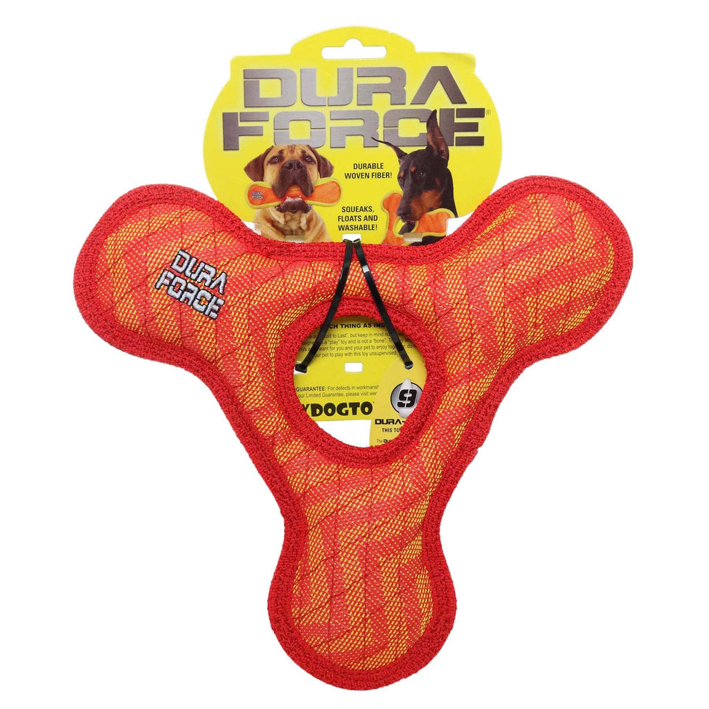 Tuffy Dog Toys - VIP Products - DuraForce Triangle Ring - Red, Durable, Squeaky Dog Toy - Dog.Dog.Cat.