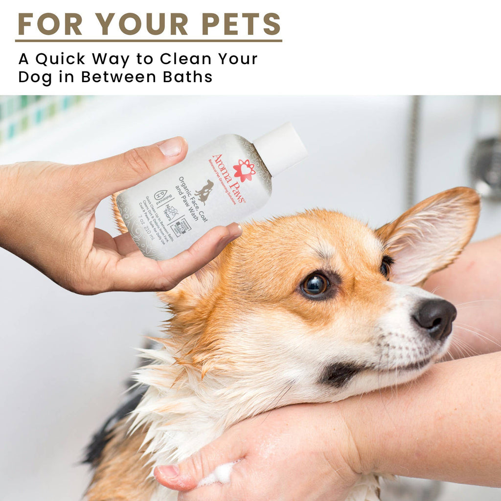 Aroma Paws - 7 Oz. Organic Face, Coat & Paw Wash - Dog.Dog.Cat.