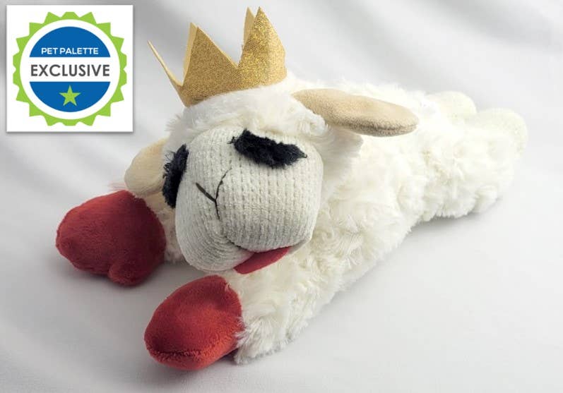 Exclusive! Lamb Chop with Crown Medium 10.5" Plush Dog Toy - Dog.Dog.Cat.