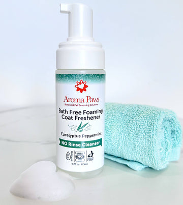 Aroma Paws - 4.25 oz. Bath Free Foaming Coat Freshener-Rinse Free Cleaner - Dog.Dog.Cat.