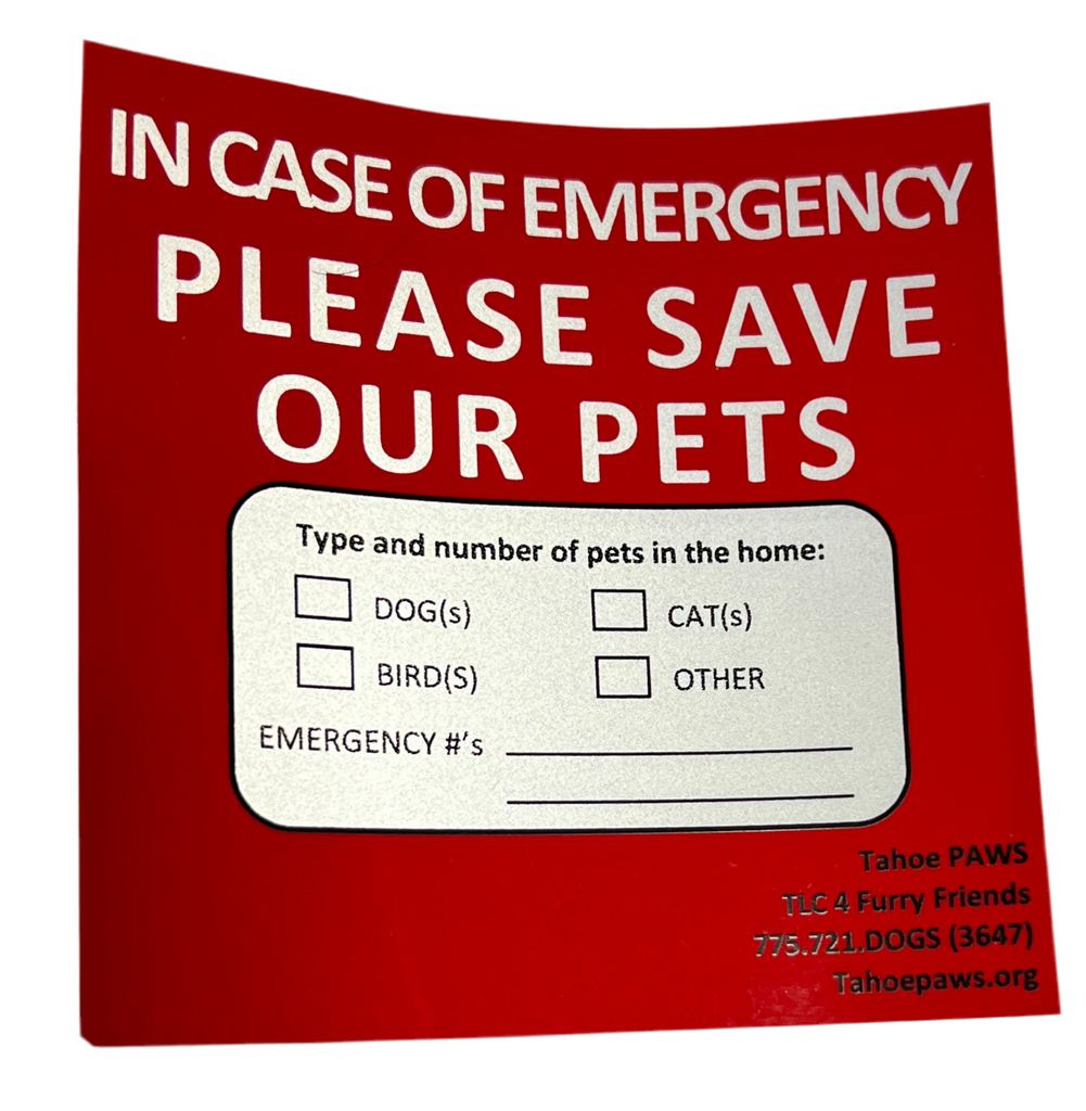 In case of Emergency Sticker - Dog.Dog.Cat.