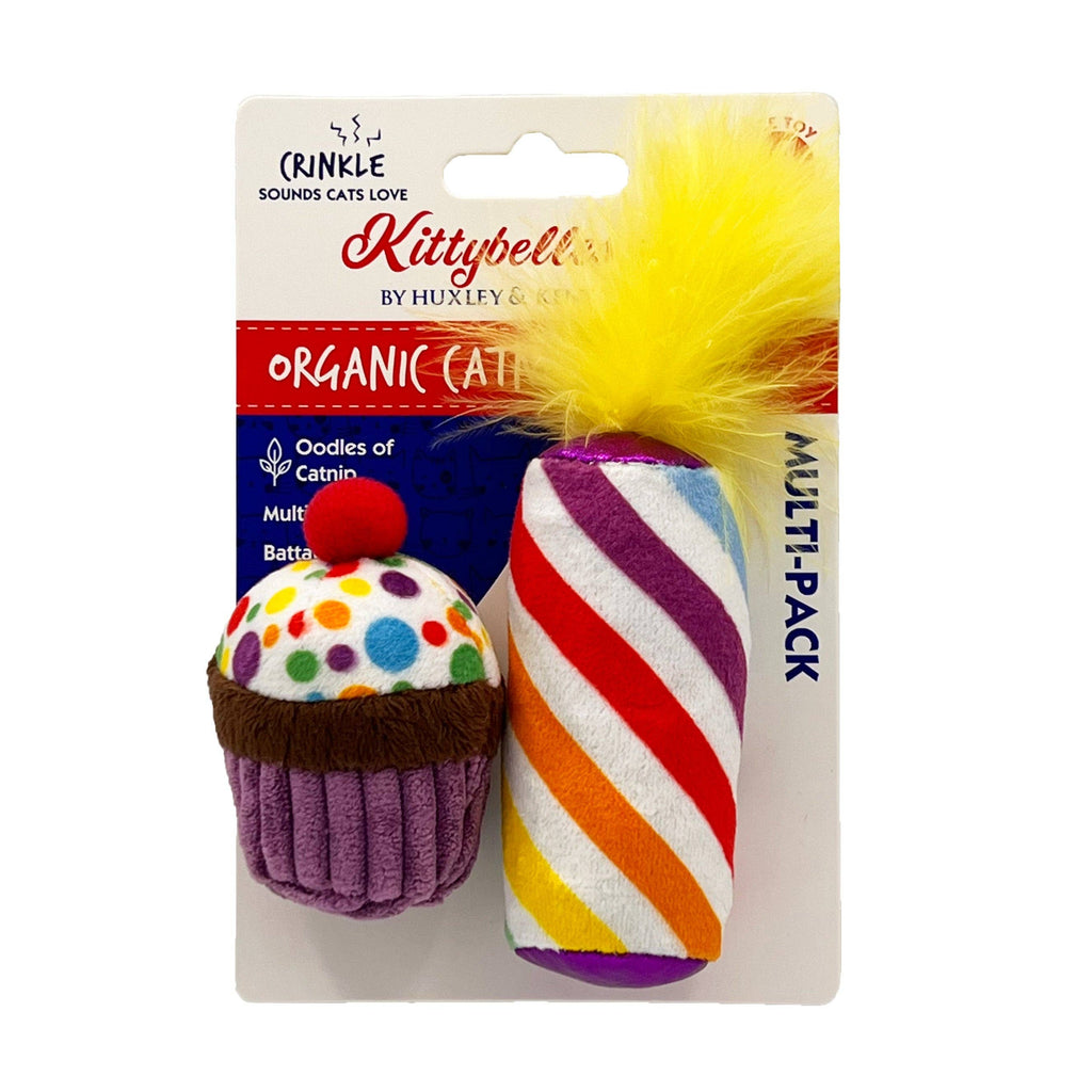 Huxley & Kent - Me-Wow Cupcake & Candle 2pk Cat Toy - Dog.Dog.Cat.