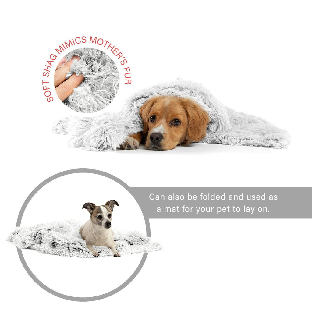 Best Friends by Sheri Blanket Shag Frost 30x40 - Dog.Dog.Cat.