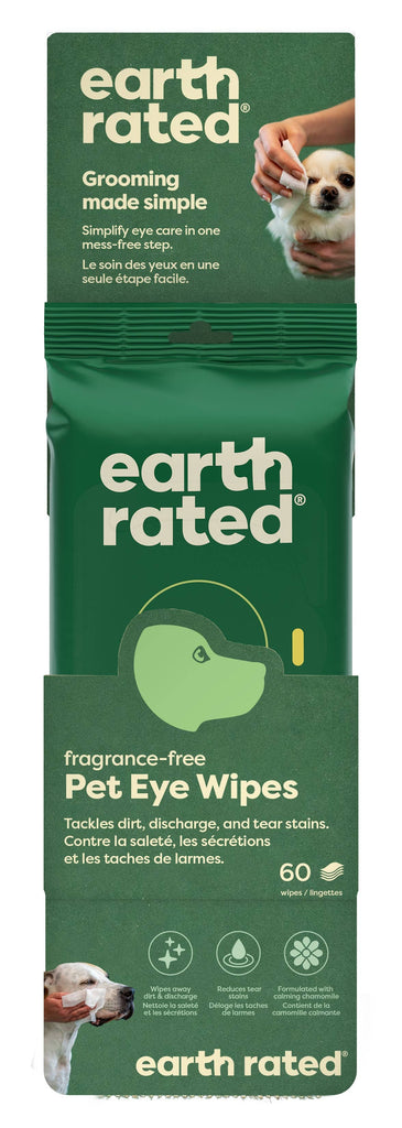 Earth Rated Dog Eye Cleansing Wipes 60ct - Dog.Dog.Cat.