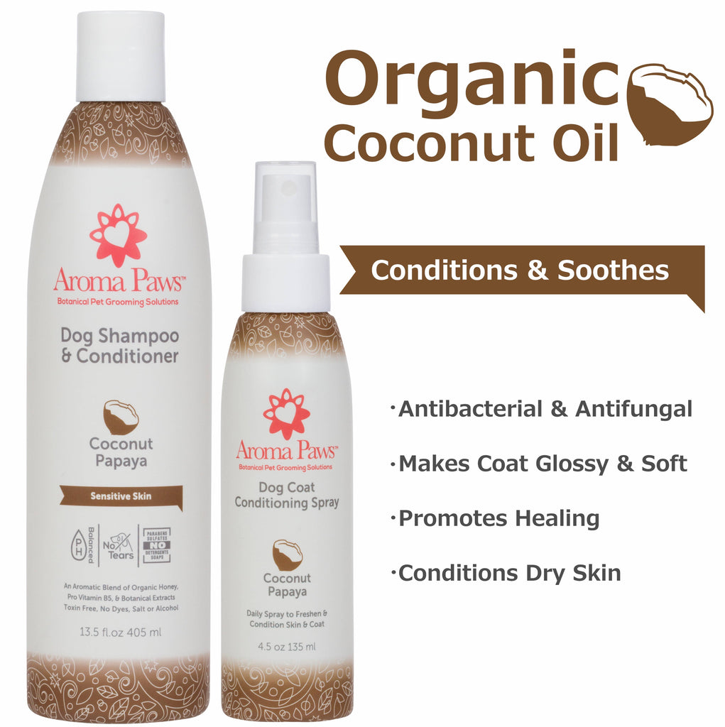 Aroma Paws - 13.5 Oz. Shampoo Coconut Papaya - Dog.Dog.Cat.