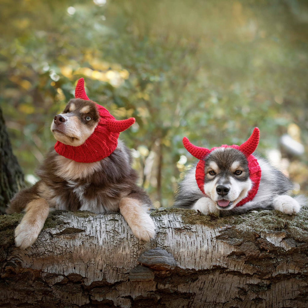Zoo Snoods - Devil Design Snood Cozy Fleece Neck Warmer for Cold Weather - Dog.Dog.Cat.