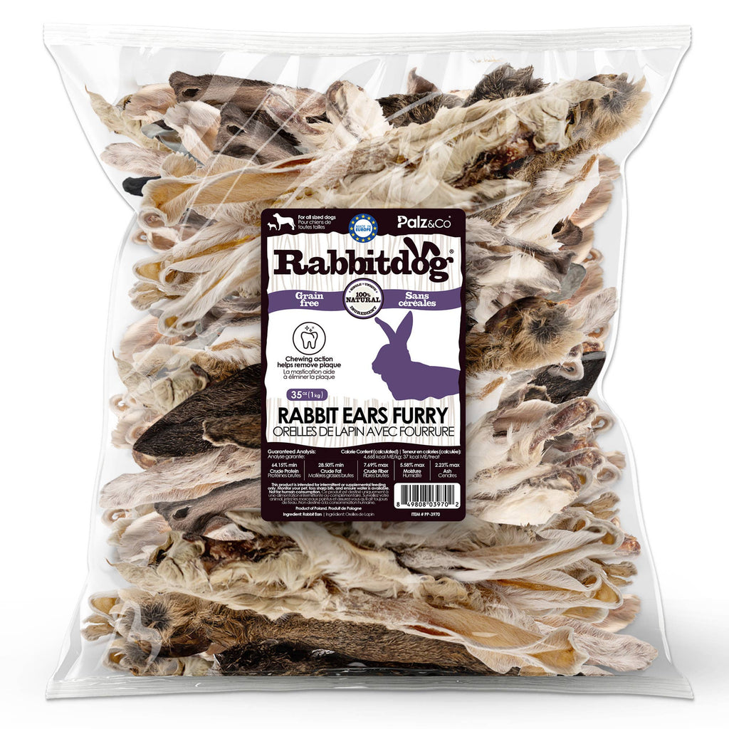 Rabbitdog Rabbit Ears Dog Treats | 100% European Rabbit by Palz&Co