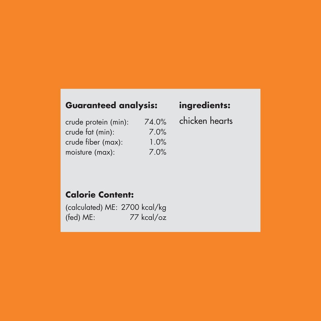 Small Batch Freeze Dried Dog Treat - Chicken Heart : 3.5 oz - Dog.Dog.Cat.