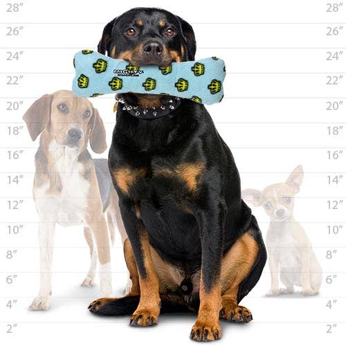 Tuffy Dog Toys - VIP Products - Mighty Bone - Blue, Durable, Squeaky Dog Toy, No Stuffing - Dog.Dog.Cat.