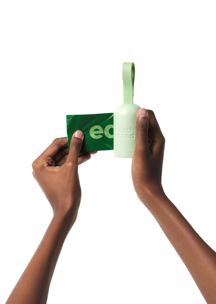 Earth Rated Poop Bag Dispenser with Unscented 15 Bags - Dog.Dog.Cat.