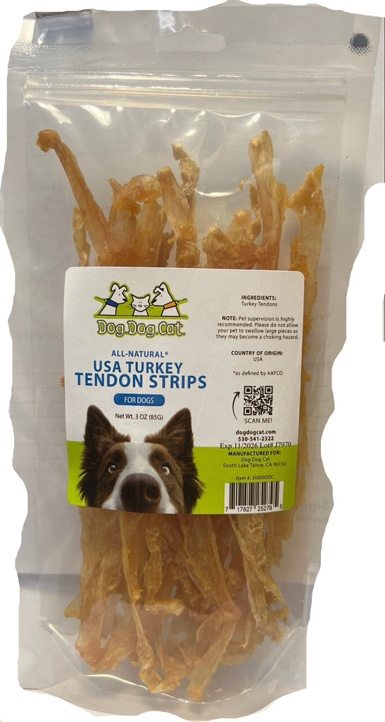 Dog Dog Cat Turkey Tendon Strips - Dog.Dog.Cat.