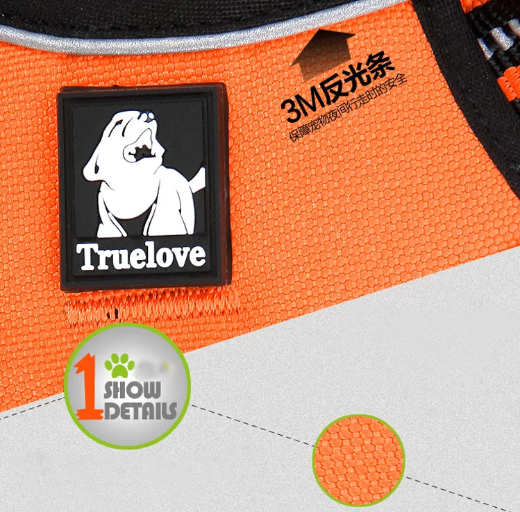 True Love Adjustable Harness TLH5651 Orange - Dog.Dog.Cat.