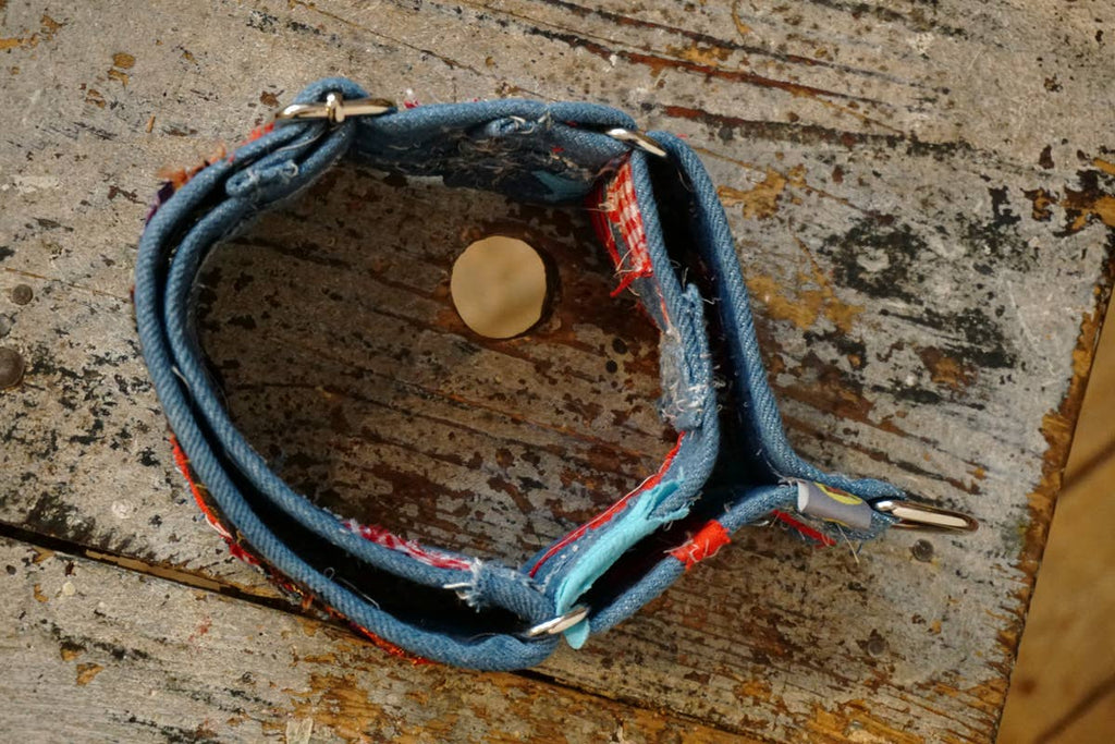 hundsfutter - “Easy” anti-escape dog collar - mixed media jeans - Dog.Dog.Cat.