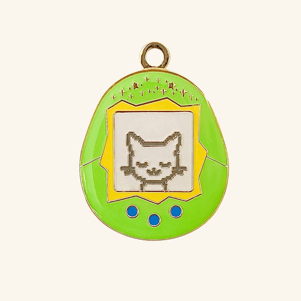 Tamagotchi Cat Pet ID Tag - Dog.Dog.Cat.
