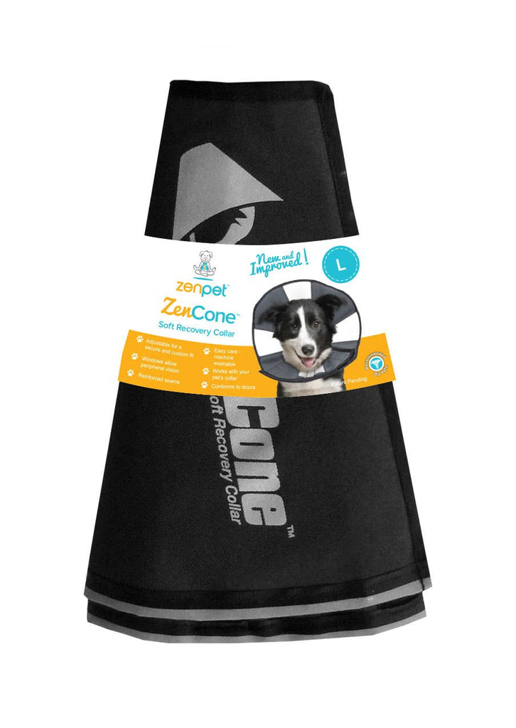 ZenCone Soft Recovery Collar with Windows by ZENPET for Comfortable Pet Healing - Dog.Dog.Cat.