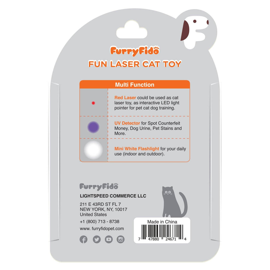 Furry Fido Pet Supplies - Furry Fido Cat Laser Toy - Small - Dog.Dog.Cat.