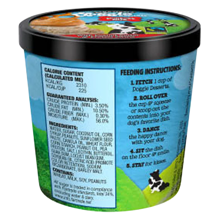 Ben & Jerry Frozen Doggie Desserts -Pumpkin with Mini Cookies : 4 pack of 4 oz cups - Dog.Dog.Cat.