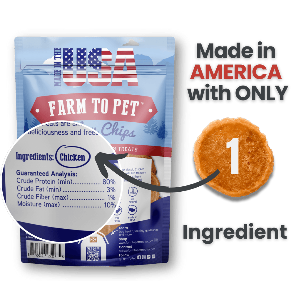 Farm To Pet Americana Design Chicken Dog Treats – 2 sizes - Dog.Dog.Cat.