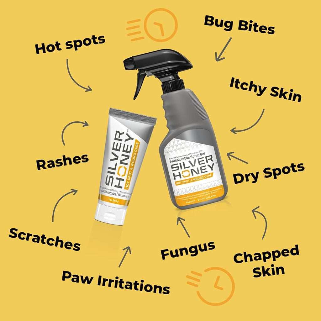 The Missing Link Hot Spot Spray-Silver Honey : 8 fl oz. - Dog.Dog.Cat.