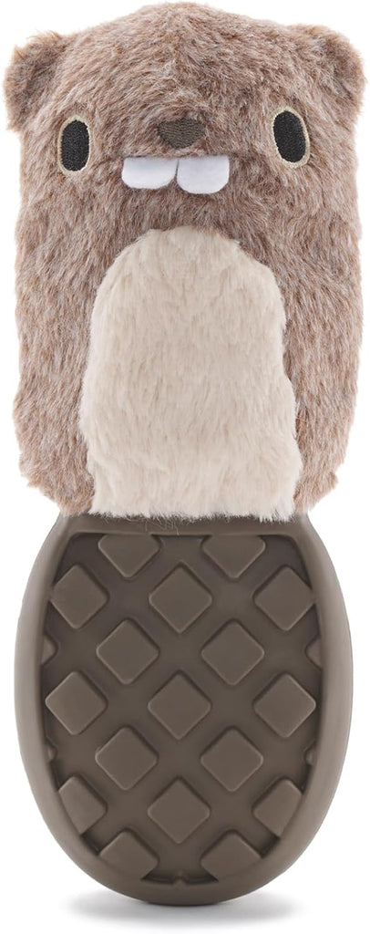 Bark Super Chewer P.B. Beaver Durable Rubber Dog Toy Gray Brown Medium / Large - Dog.Dog.Cat.