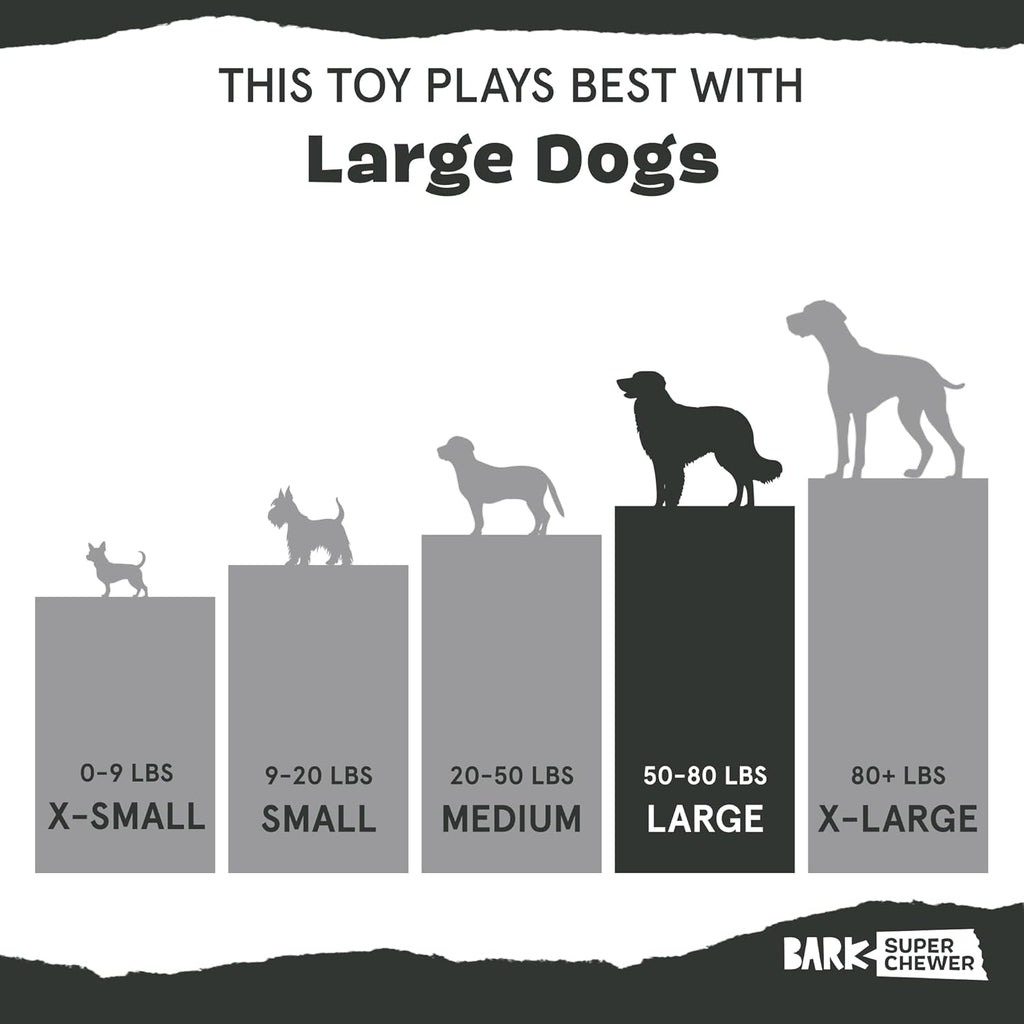Bark Super Chewer Grey Bear Hugger Dog Toy Large - Dog.Dog.Cat.