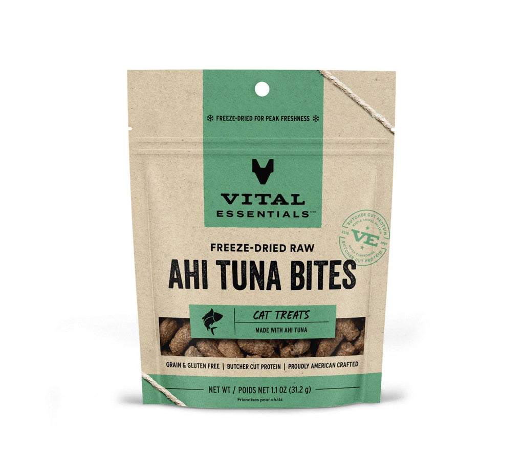 Vital Essentials Ahi Tuna Bites FD Cat Treats 1.1 oz - Dog.Dog.Cat.