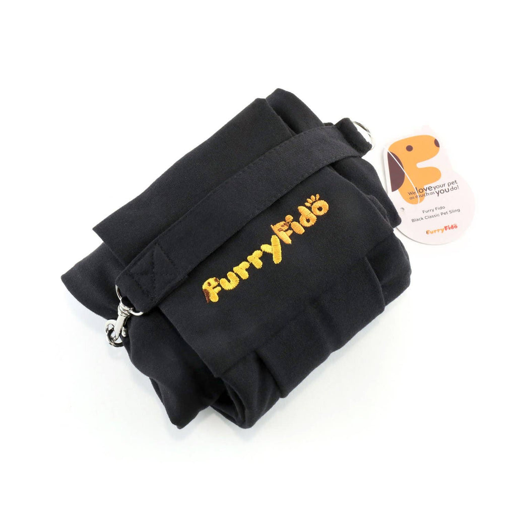 Furry Fido Pet Supplies - Furry Fido Classic Pet Sling - Black - Dog.Dog.Cat.