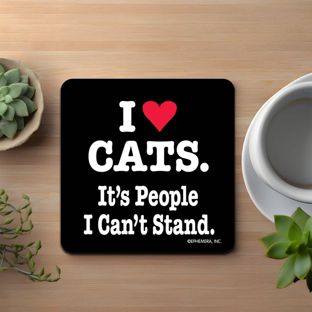 I Heart Cats Coaster - Dog.Dog.Cat.