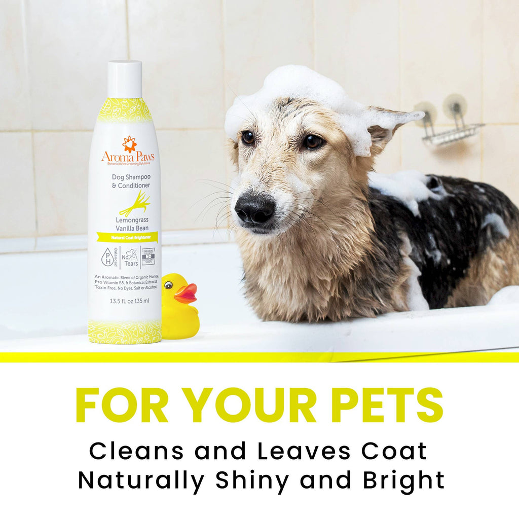 Aroma Paws - 13.5 Oz. Shampoo Lemongrass Vanilla Bean - Dog.Dog.Cat.