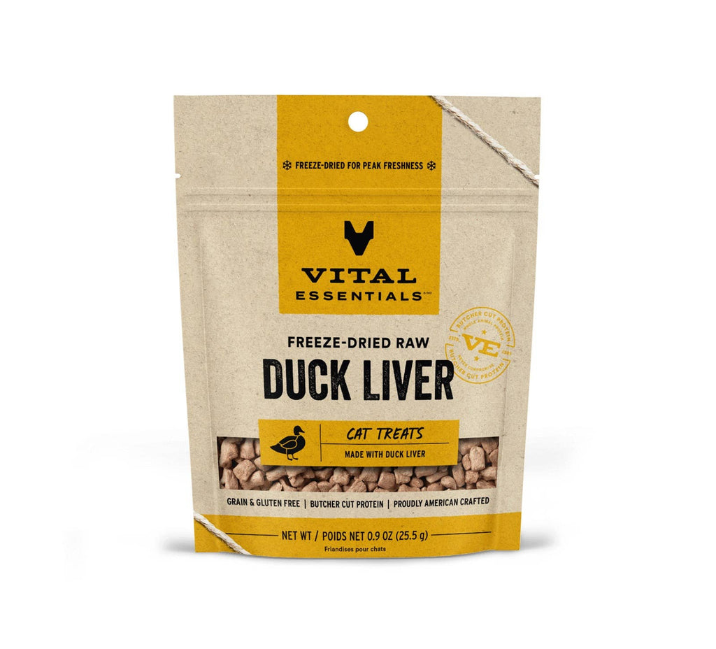 Vital Essentials Duck Liver FD Cat Treats 0.9 oz - Dog.Dog.Cat.