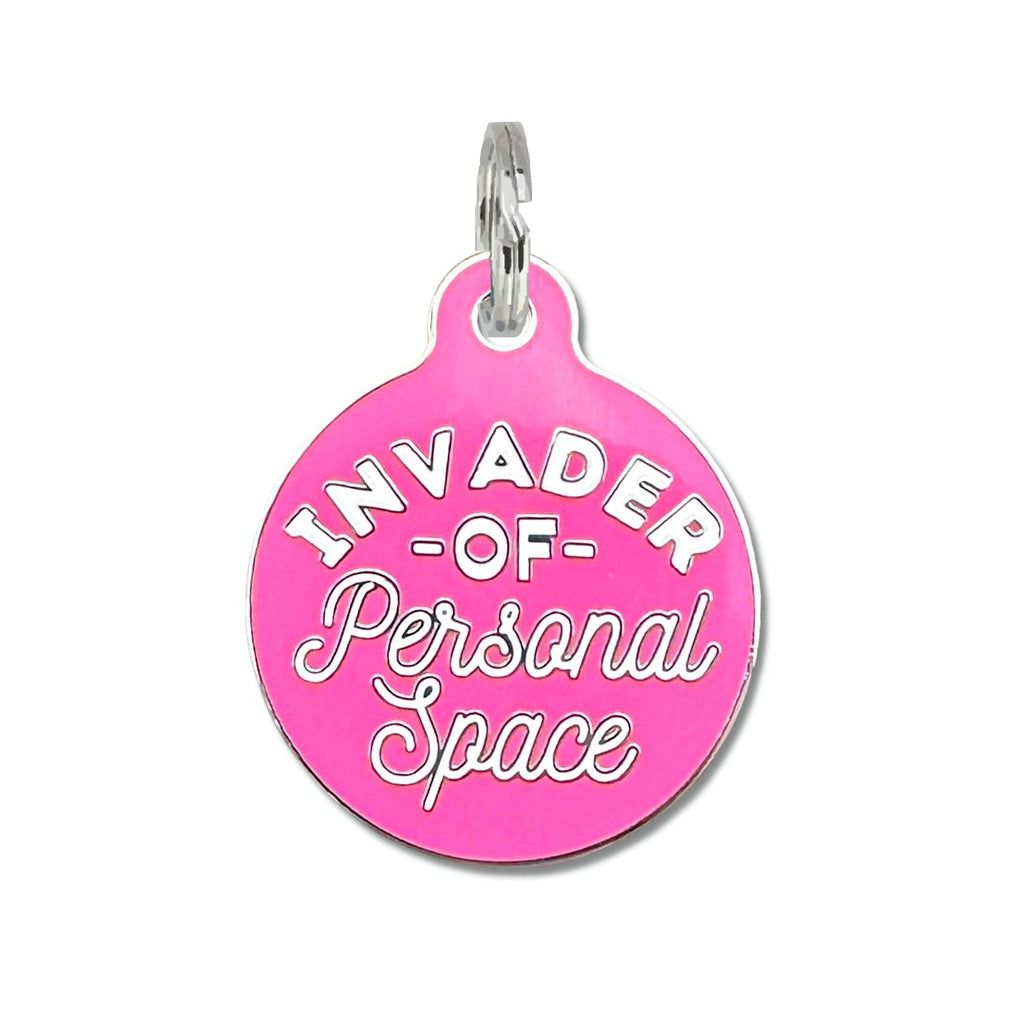 Bad Tags - Dog ID Tag Personalized  - Invader Personal Space  - Dog.Dog.Cat.