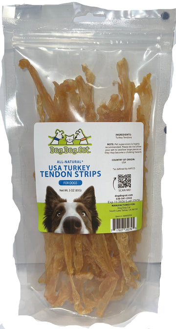 Dog Dog Cat Turkey Tendon Strips - Dog.Dog.Cat.