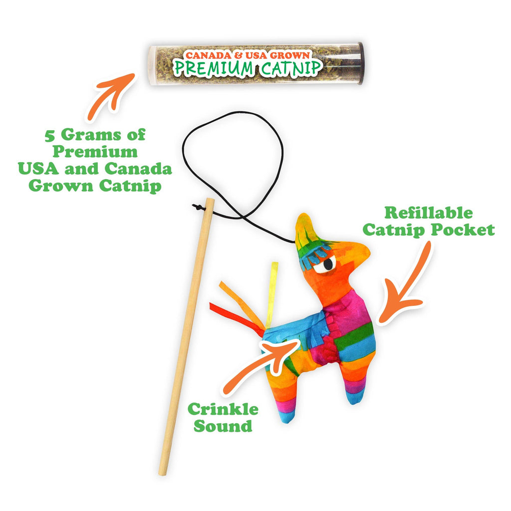 Meowijuana Get Smashed Pinata w/Wand Cat Toy - Dog.Dog.Cat.