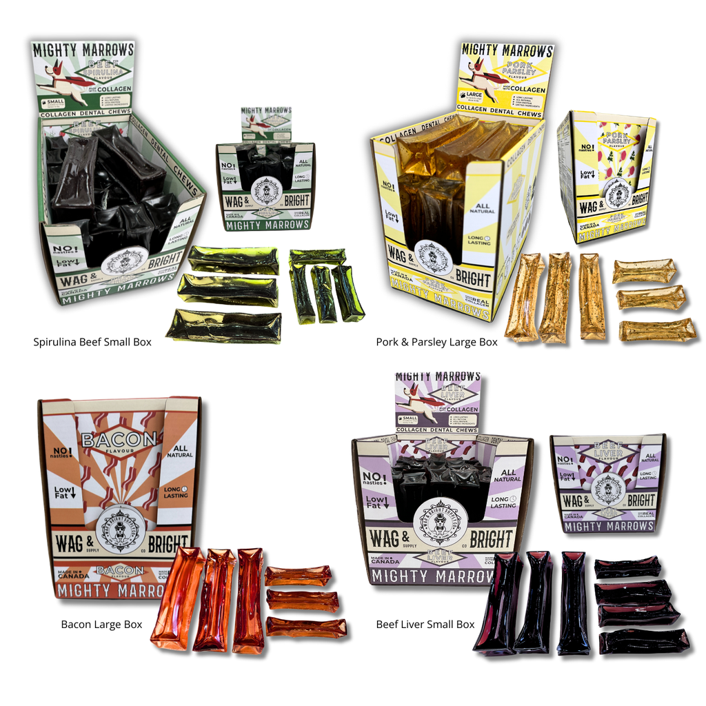 Mighty Marrows Collagen Dental Chew - Bacon - SM/LG - Dog.Dog.Cat.