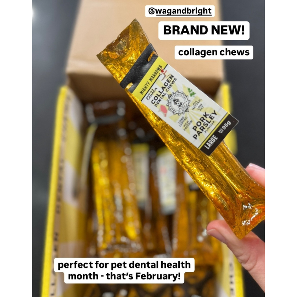 Mighty Marrows Collagen Dental Chew - Beef Liver - SM/LG - Dog.Dog.Cat.