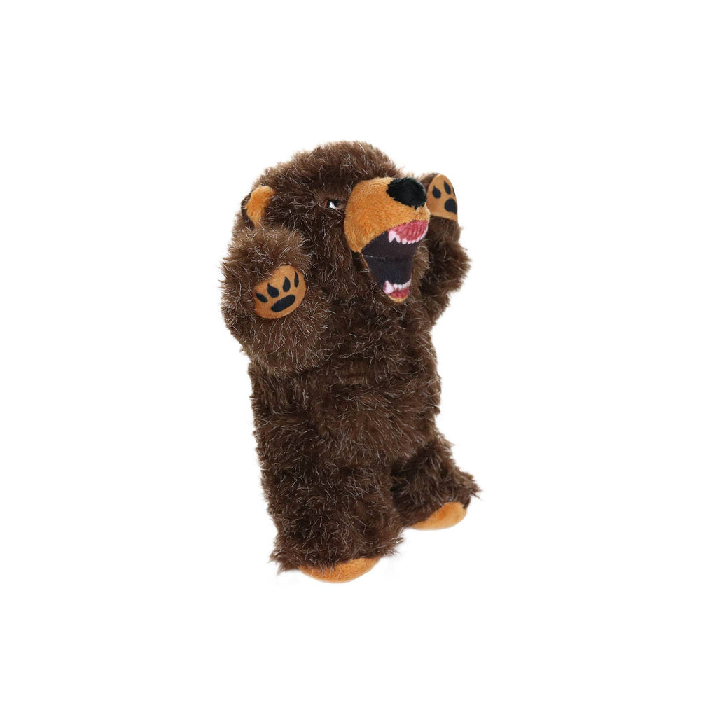 Tuffy Dog Toys - VIP Products - Mighty Jr Angry Animals Bear, Plush, Squeaky Dog Toy - Dog.Dog.Cat.