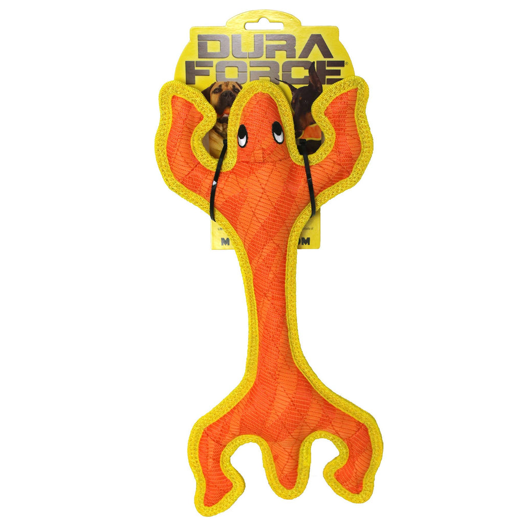 Tuffy Dog Toys - VIP Products - DuraForce Lizard - Orange, Durable, Squeaky Dog Toy - Dog.Dog.Cat.