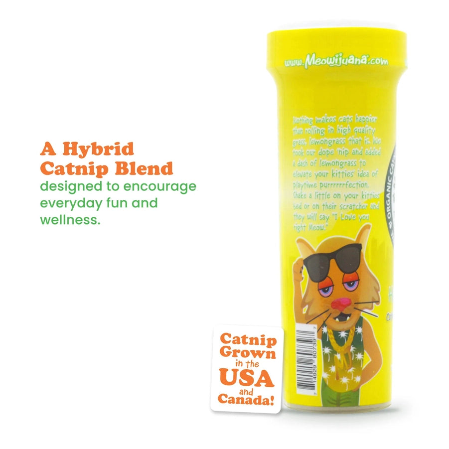 Meowijuana Happy Grass Catnip and Lemongrass Blend - Dog.Dog.Cat.