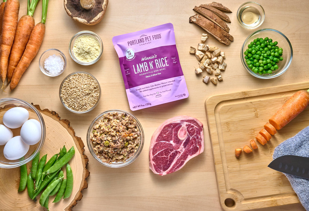 Portland Pet Food Company - Winnie's Lamb N' Rice Human Grade Fresh Wet Food Dog Pouches - Dog.Dog.Cat.
