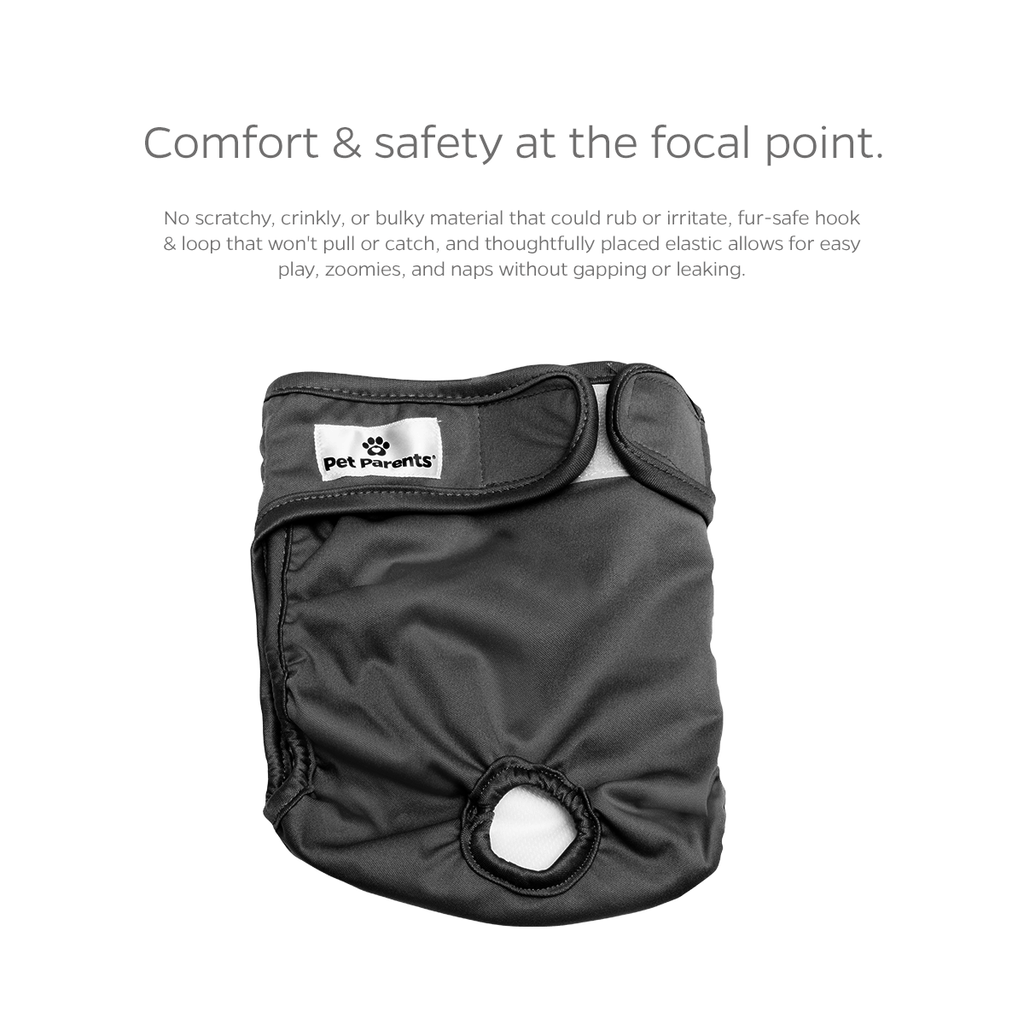 Pet Parents® - Dog Diapers (3-Pack) + Extendrs®, Washable Dog Diapers - Dog.Dog.Cat.