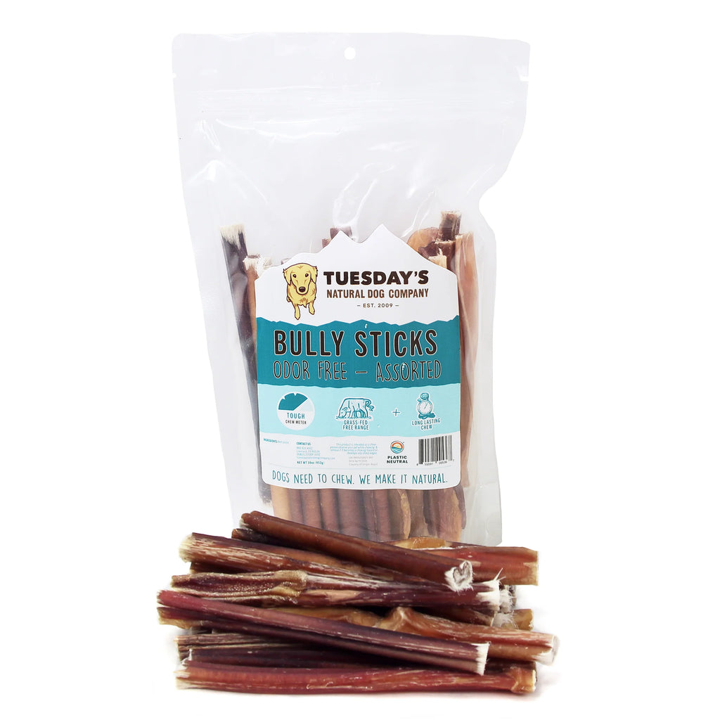 Bully Sticks by the Bag-No Odor 6" : 16 oz - Dog.Dog.Cat.