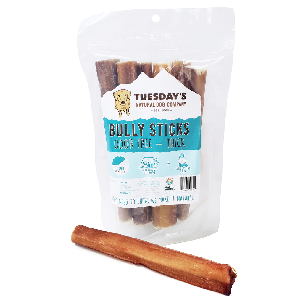Bully Sticks by the Bag-No Odor "Thick" - Dog.Dog.Cat.