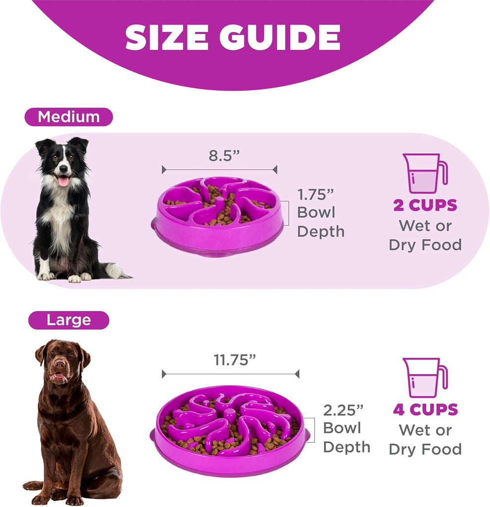 Outward Hound Fun Feeder Interactive Dog Bowl for Slow Feeding and Mealtime Enrichment - Dog.Dog.Cat.