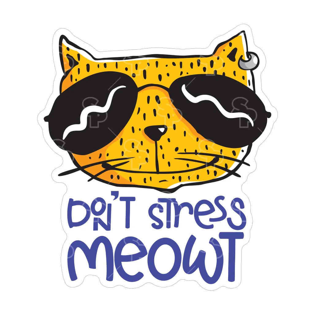 Sticker Pack Sticker SM- Don't Stress Meowt - Dog.Dog.Cat.