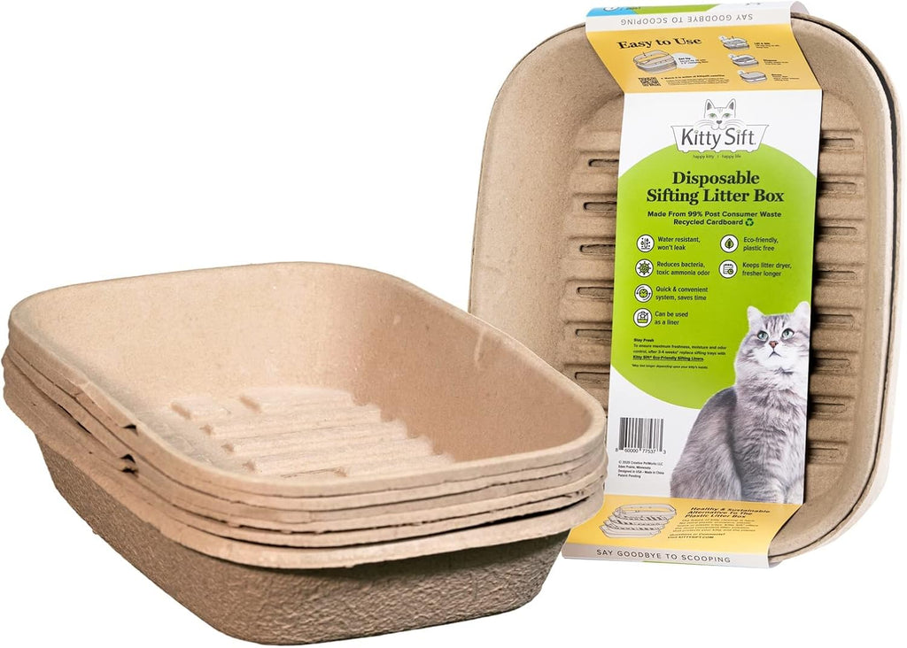 Kitty Sift Litter Box - Easy-Sift Cat Litter Solution for Simple Cleaning - Dog.Dog.Cat.
