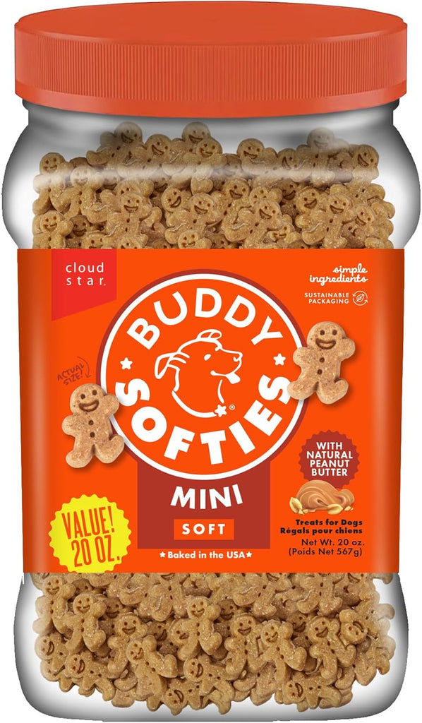 Buddy Softies Soft & Chewy Dog Treats, Peanut Butter, 20 oz. - Dog.Dog.Cat.