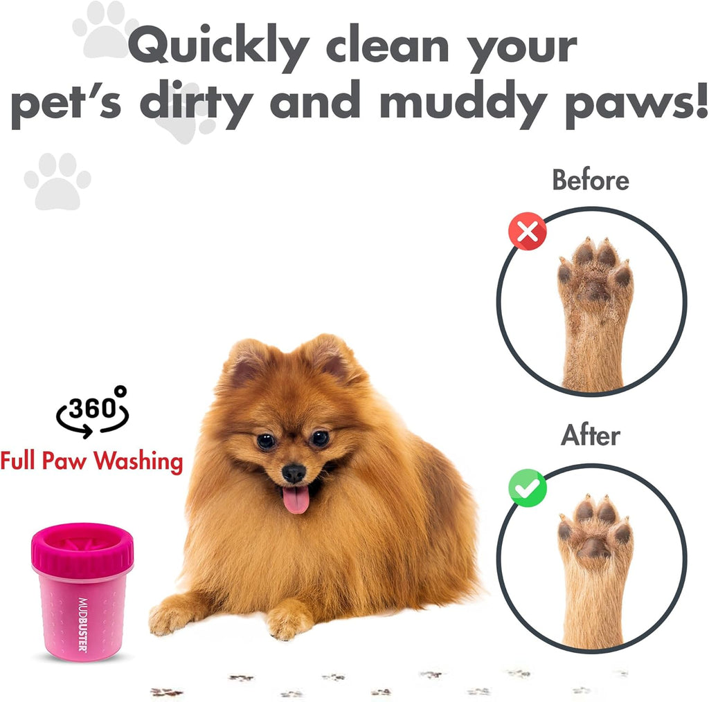 Dexas Mudbuster Foot Wash – Flexible Silicone Pedal Scrubber for Gentle Foot Cleaning - Dog.Dog.Cat.