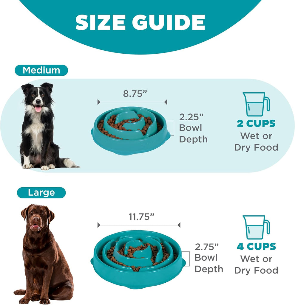 Outward Hound Fun Feeder Interactive Slow Feeder Bowl for Dogs - Dog.Dog.Cat.