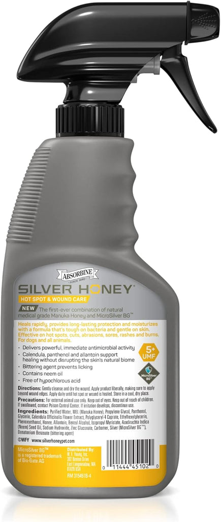 The Missing Link Hot Spot Spray-Silver Honey : 8 fl oz. - Dog.Dog.Cat.